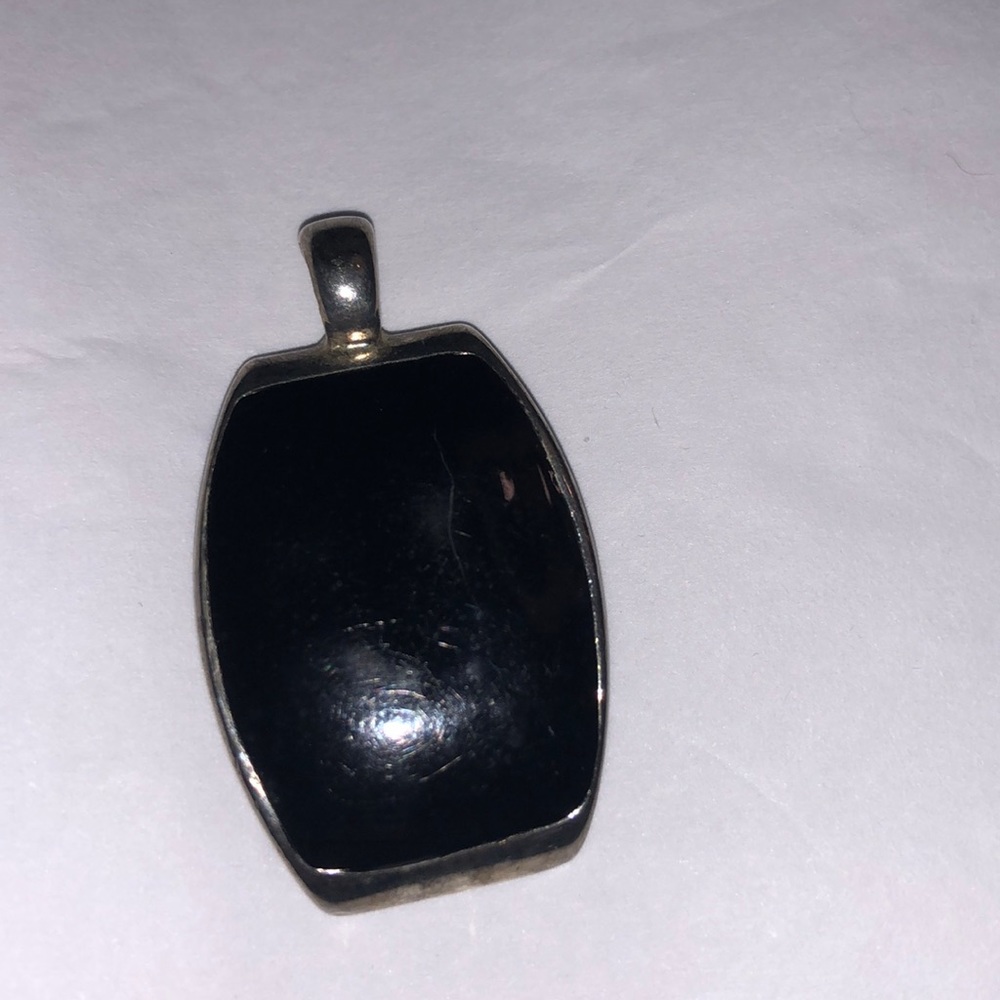 Lia Sophia slide for a necklace‎ silver and black excellent condition